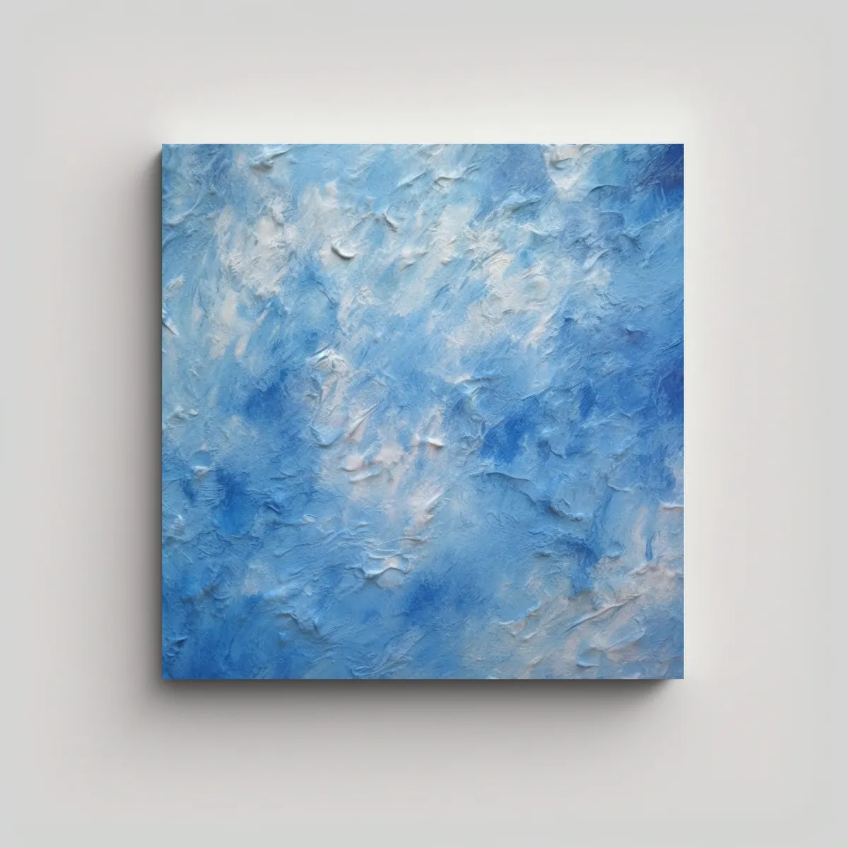 GENERICO - Cuadro Acuarela Textura Azul Cielo 60x60 Cm.