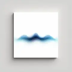GENERICO - Cuadro Fotografía Onda De Sonido Azul Sobre 60x60 Cm