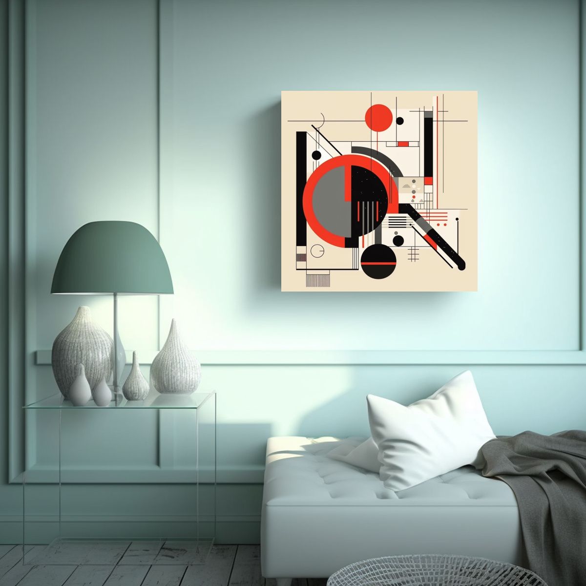 GENERICO - Pintura Mural Lienzo Estilo Arte Moderno Japonés 60x60 Cm