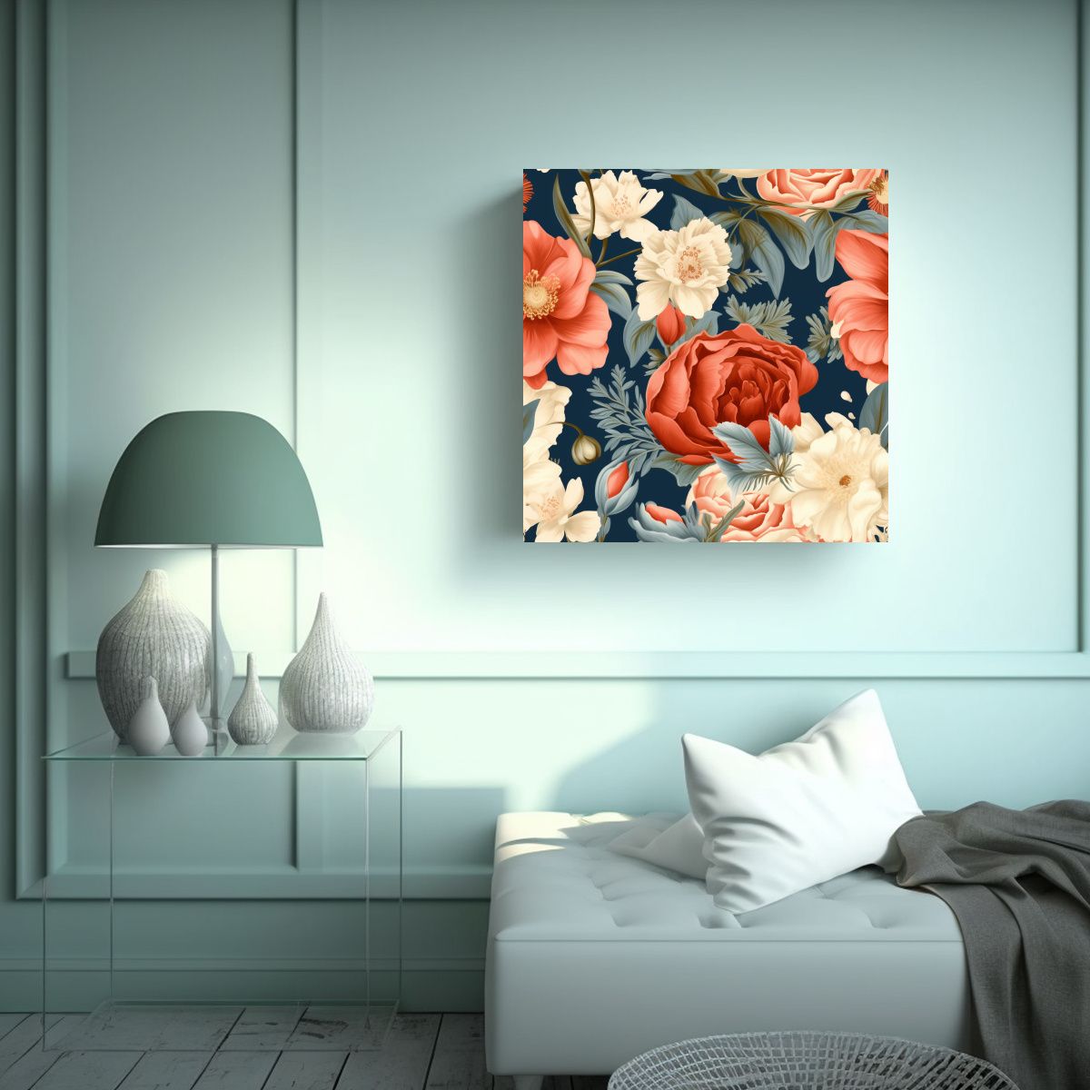 GENERICO - Canva Protagonismo Bouquet Floral En Fotografía 60x60 Cm