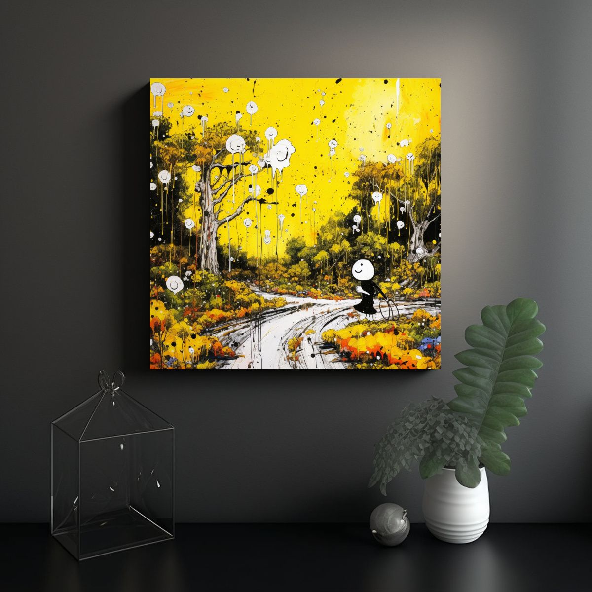 GENERICO - Pinturas Decorativas De Canva Inspiradas En El 60x60 Cm