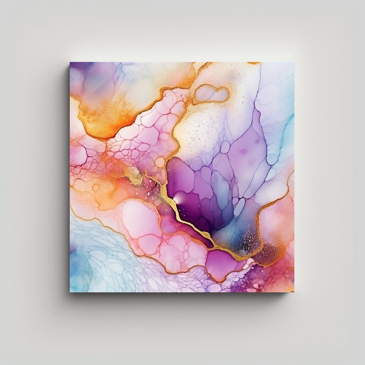 GENERICO - Pinturas Decorativas Abstractas De Alcohol Ink 60x60 Cm