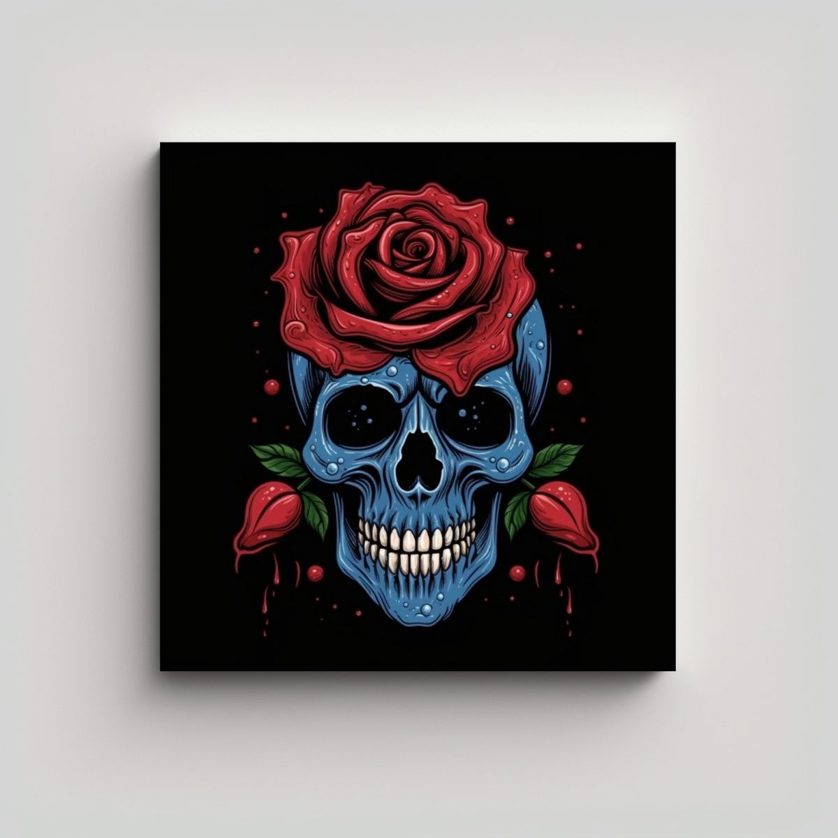 GENERICO - Ilustración Vectorial De Rosa Roja Marchita En 60x60 Cm