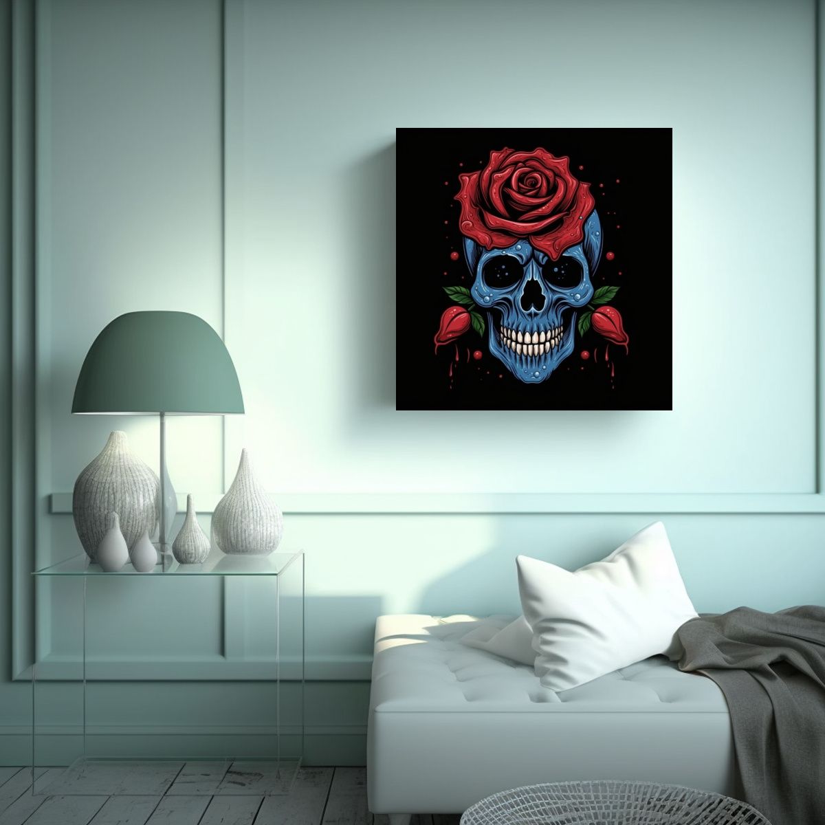 GENERICO - Ilustración Vectorial De Rosa Roja Marchita En 60x60 Cm