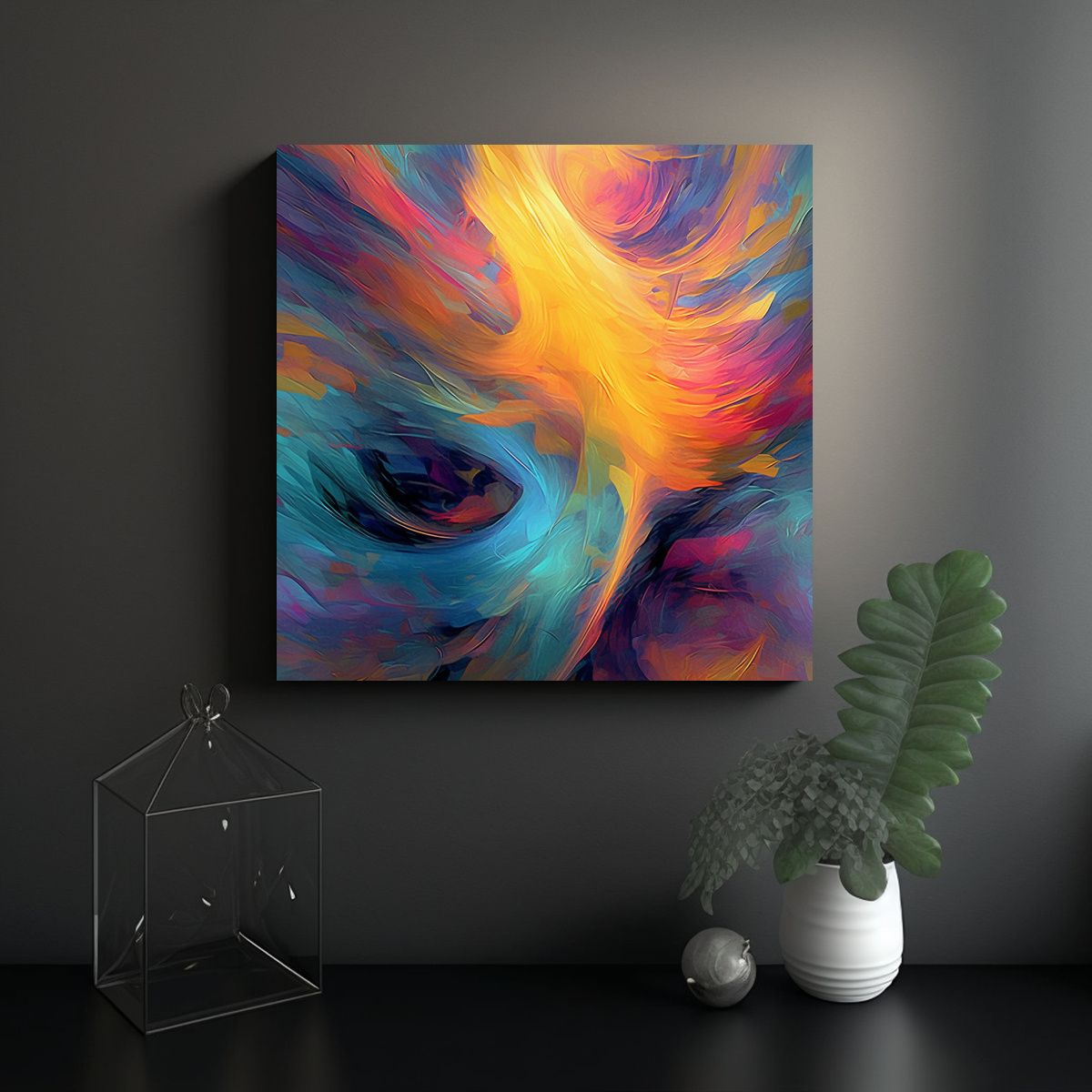 GENERICO - Pinturas Decorativas De Arte Abstracto Digital 60x60 Cm