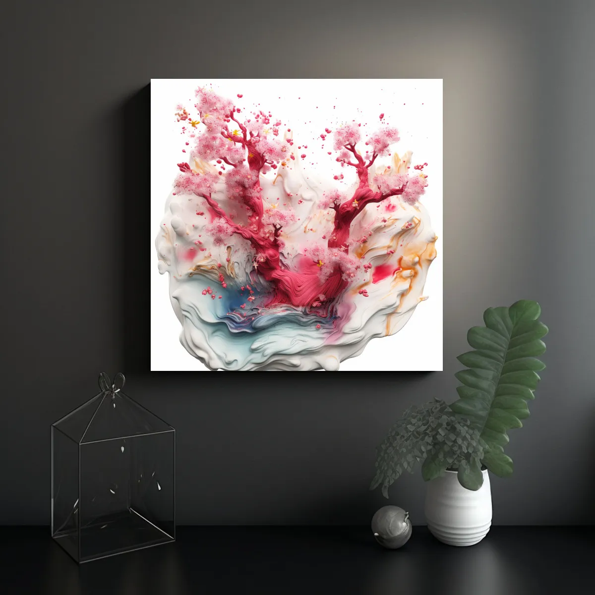 GENERICO - Pinturas Decorativas Arte De Pared Estilo Fluid 60x60 Cm