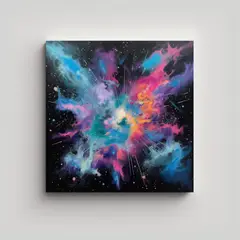 GENERICO - Cuadro Decorativo Estrellas Y Nebulosas En 60x60 Cm