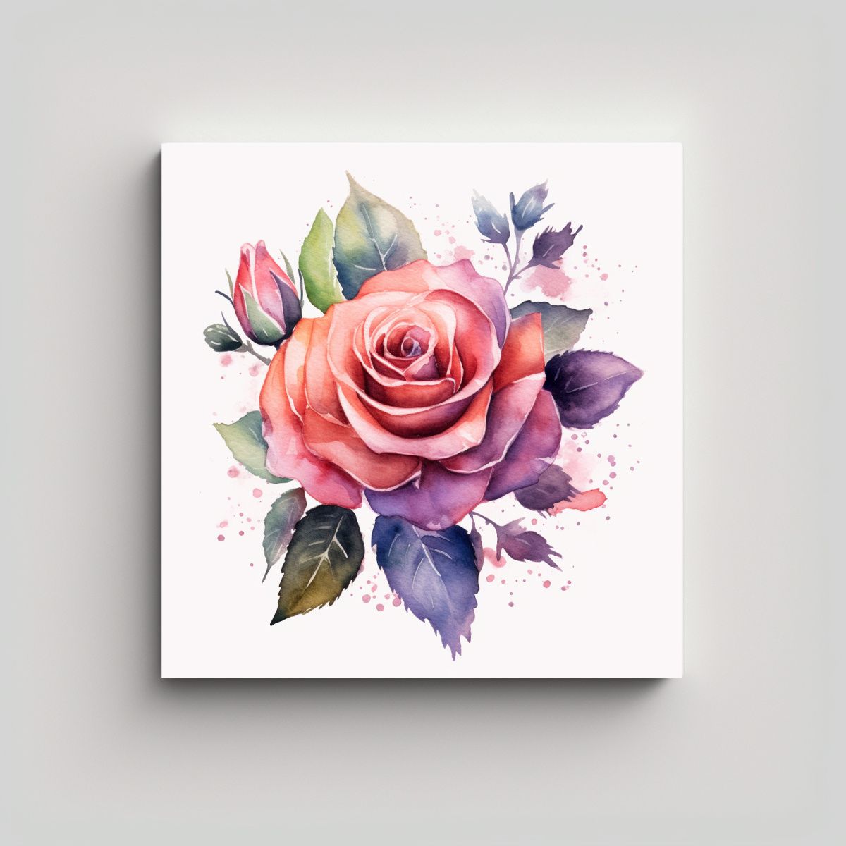 GENERICO - Diseño Innovador De Cuadro Decorativo Con Rosa 60x60 Cm.