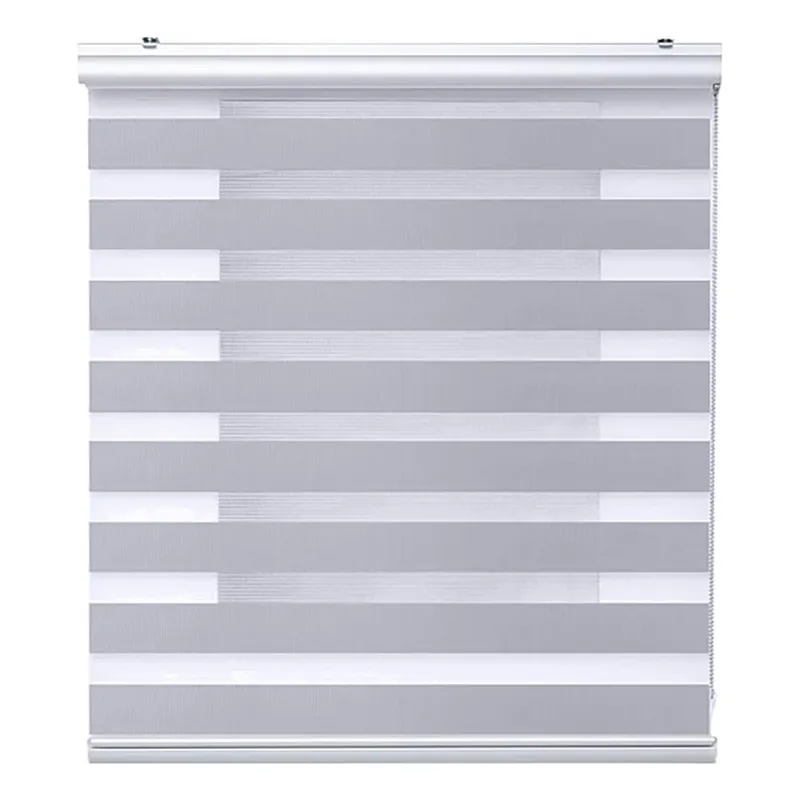 GENERICO - Cortina Roller Duo Zebra 100x180cm Gris Noche y Día