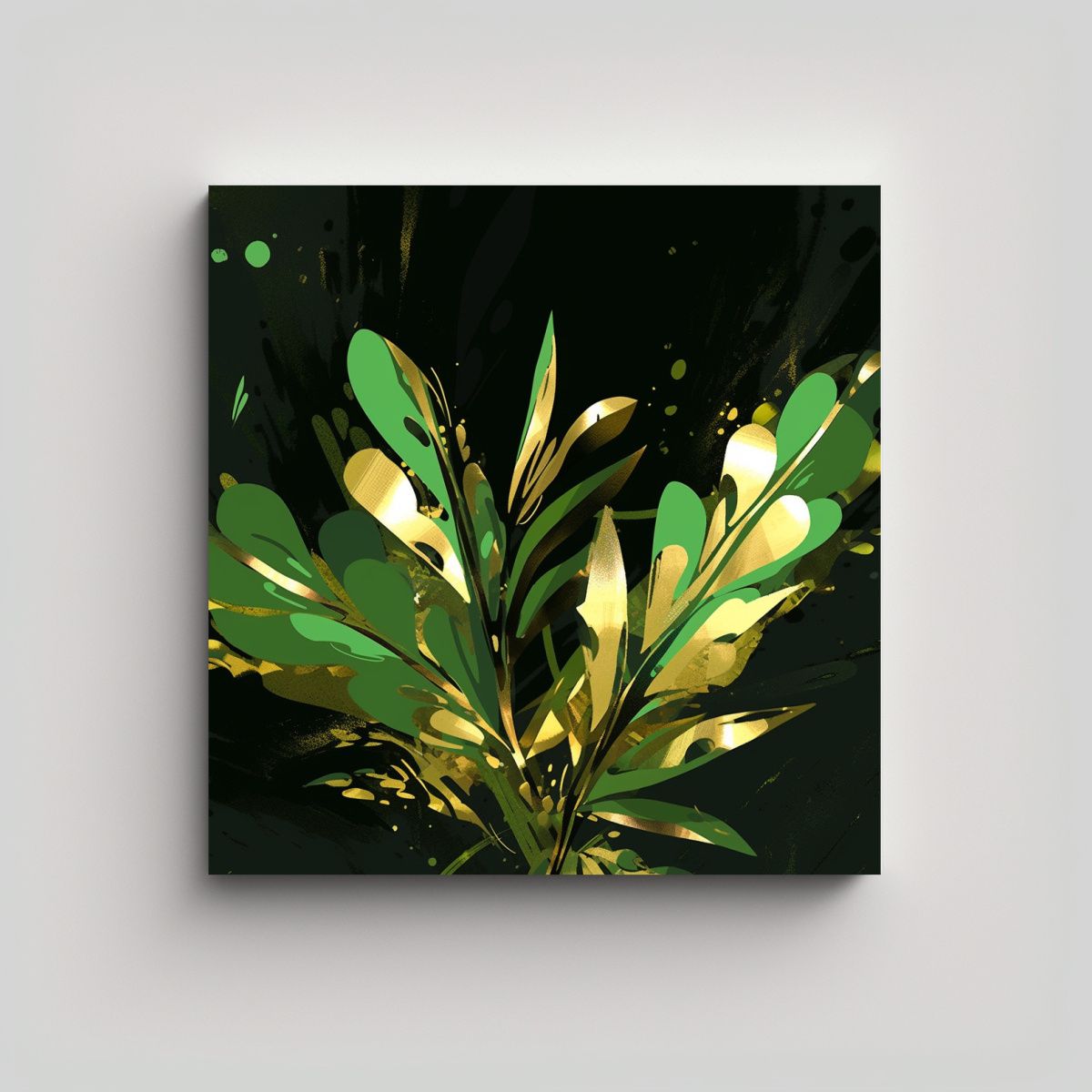 GENERICO - Diseño Creativo En Colores Verde Y Dorado Con 60x60 Cm