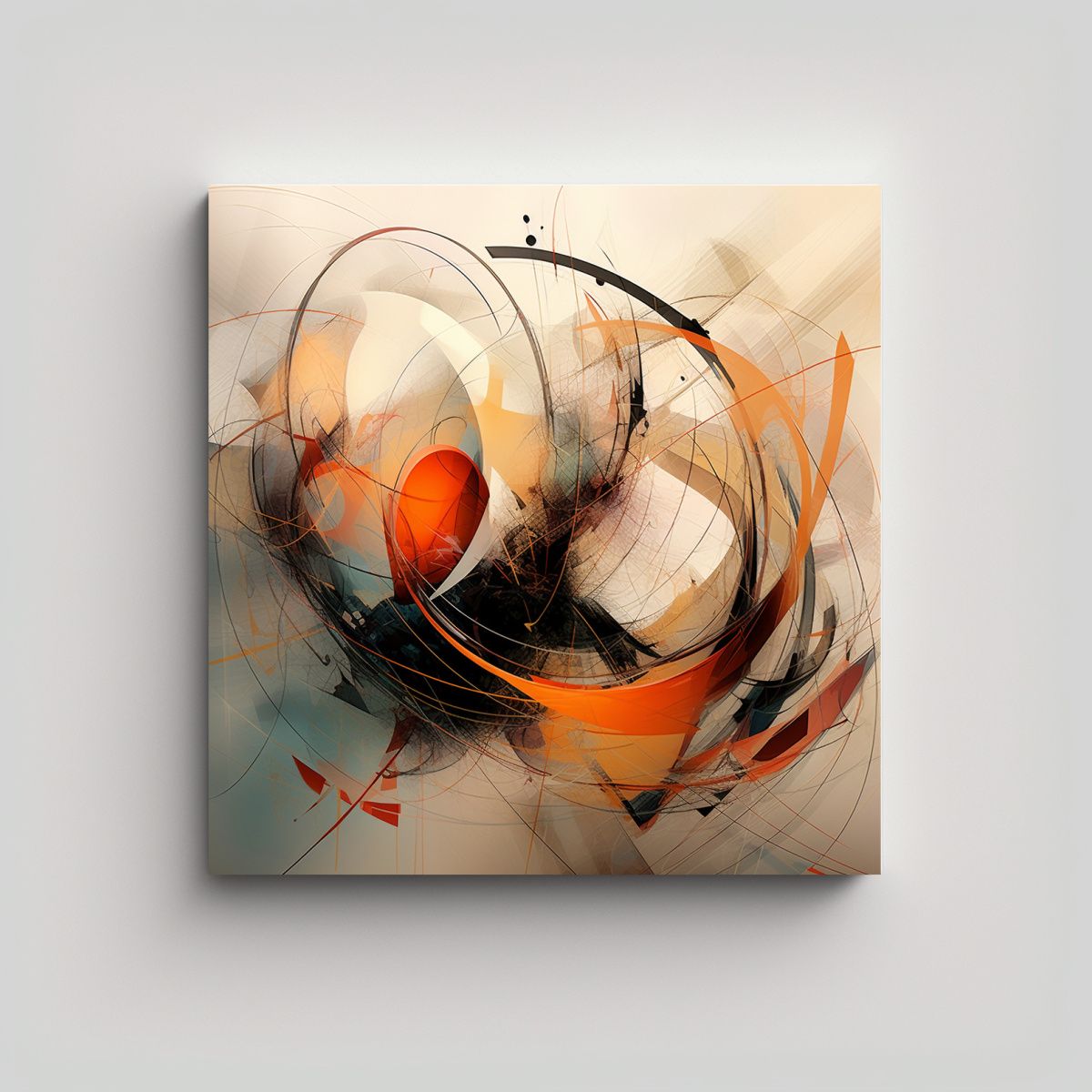 GENERICO - Cuadro Luminoso De Composición Abstracta En Arte 60x60 Cm