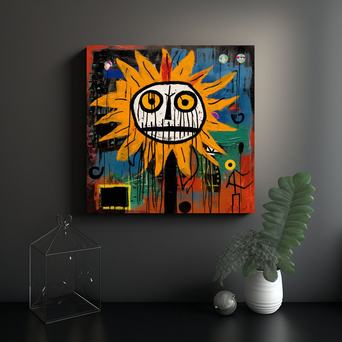 GENERICO - Cuadro De Girasol Digital Para Decoración 60x60 Cm