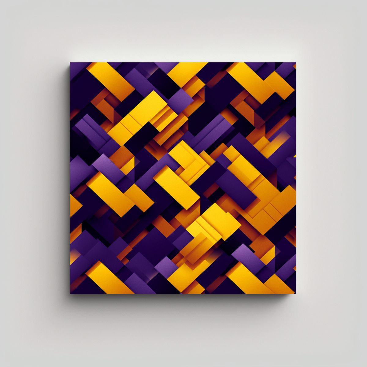 GENERICO - Cuadro Decorativo Morado Con Patrón De Imagen 60x60 Cm