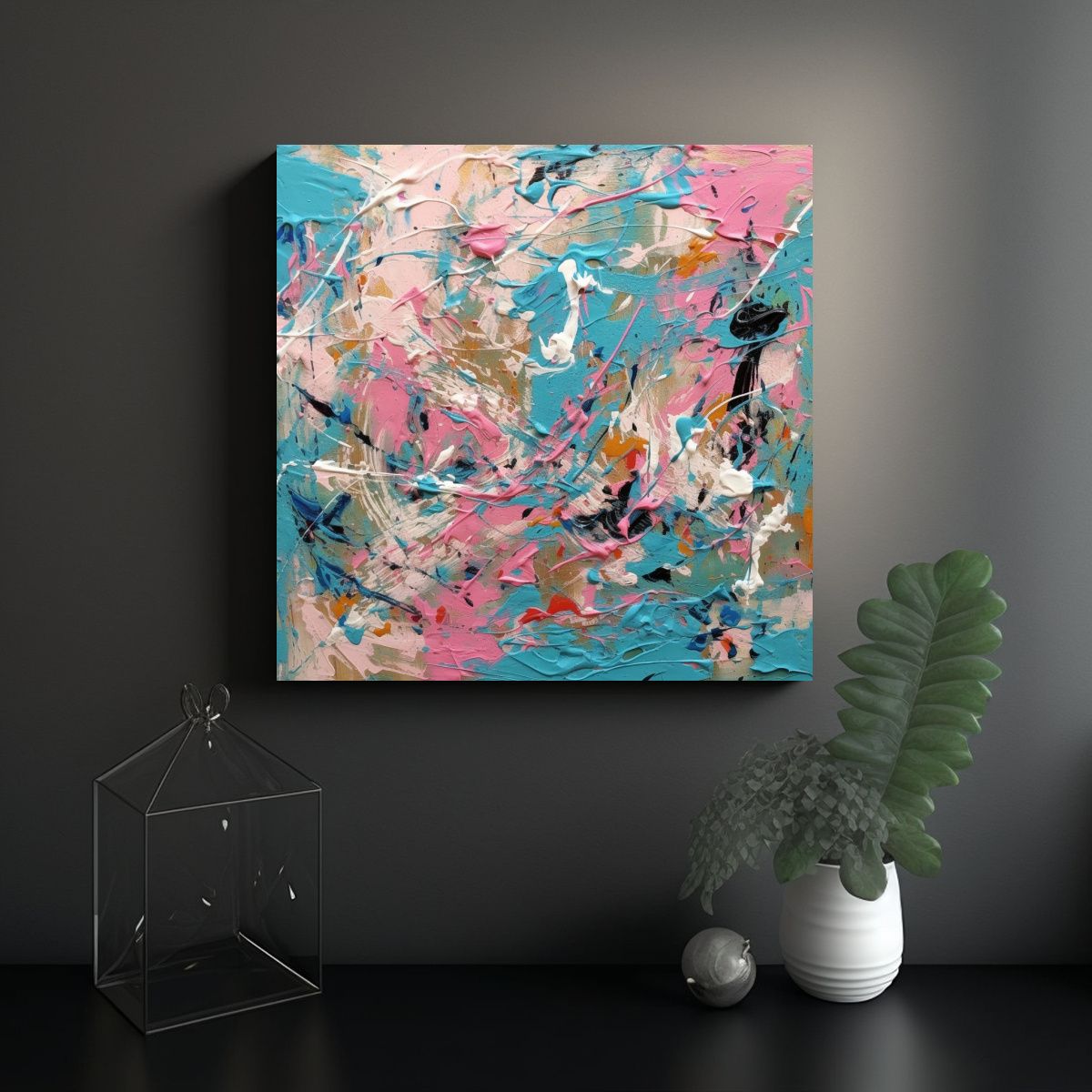 GENERICO - Pinturas Decorativas Tonos Calma Estilo Jackson 60x60 Cm