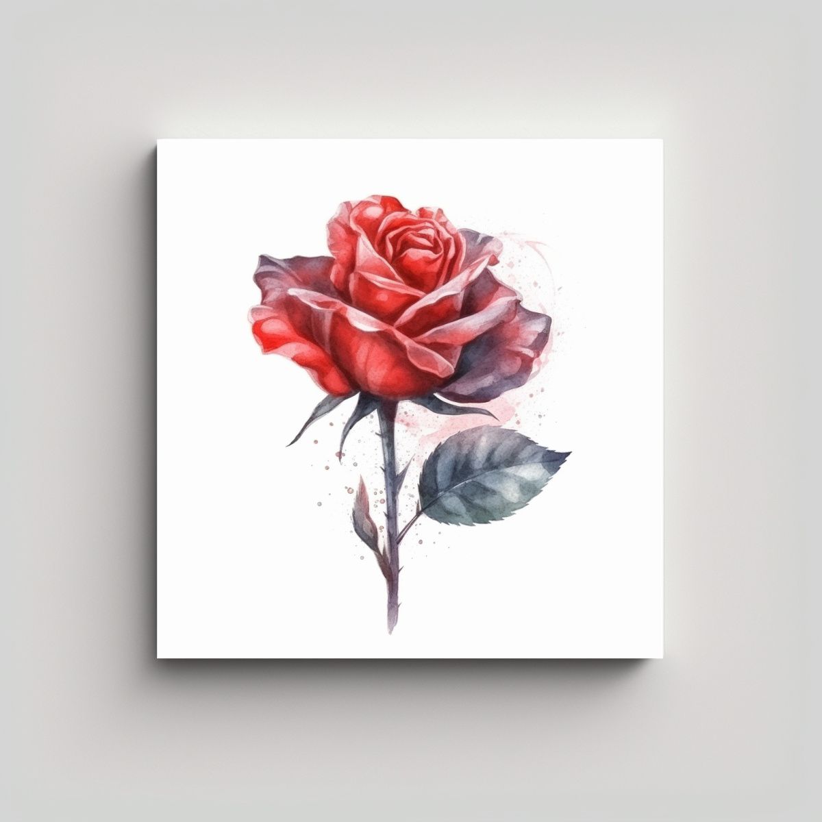 GENERICO - Cuadro Vintage Pop Art Rosa En Acuarela Estilo 60x60 Cm