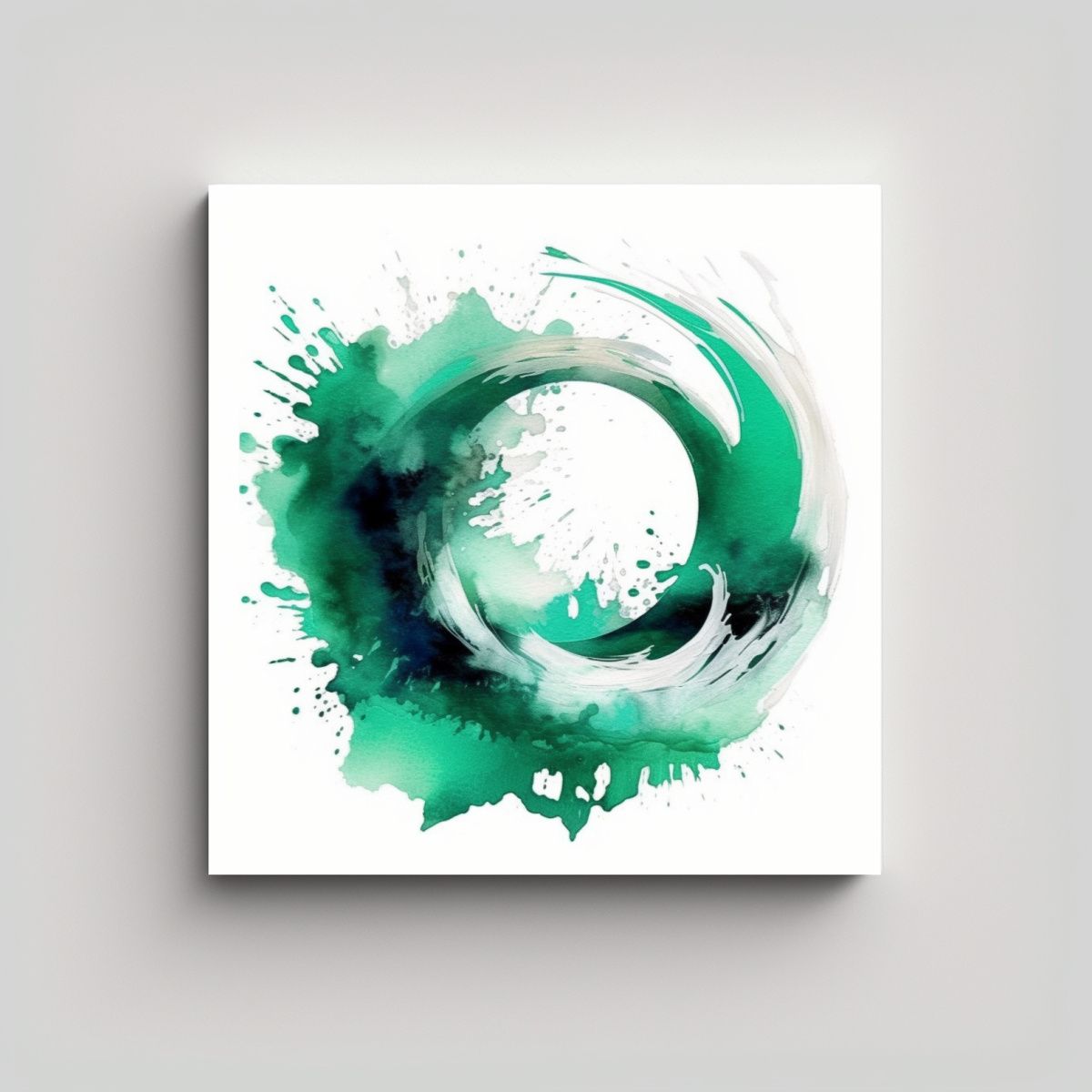 GENERICO - Cuadros Decorativos Redondos En Blanco Y 60x60 Cm