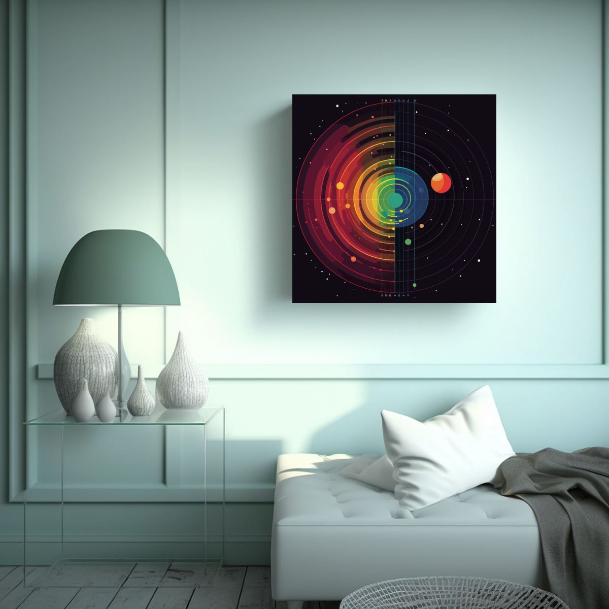 GENERICO - Pinturas Decorativas Digitales De Lienzo Hermoso 60x60 Cm