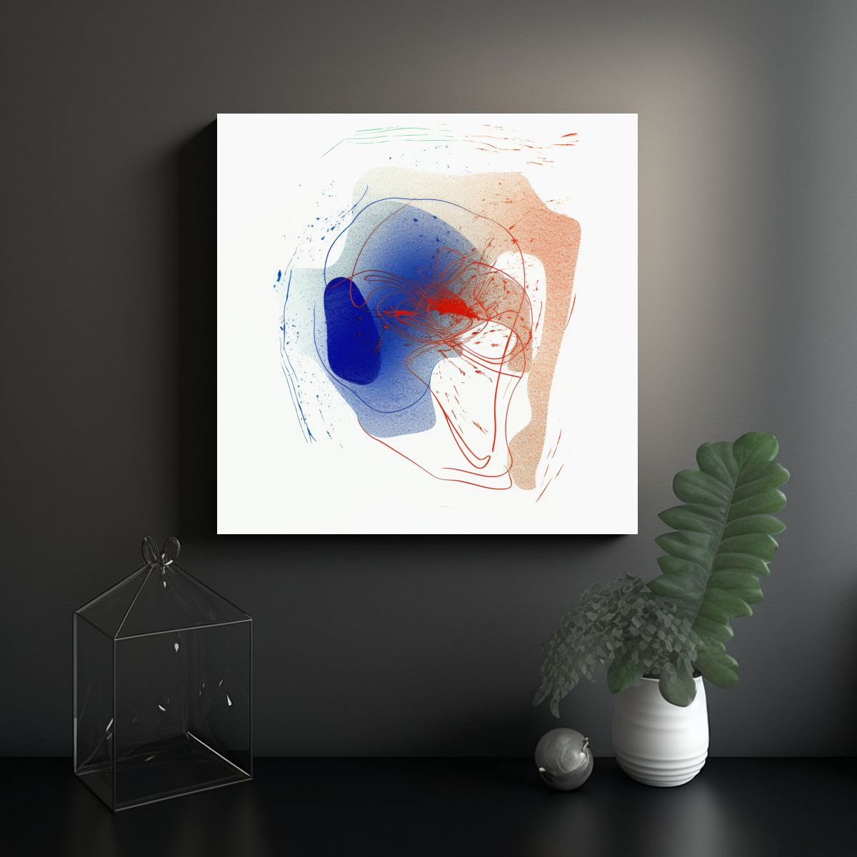 GENERICO - Pintura Acuarela Belleza Natural Zorro 60x60 Cm