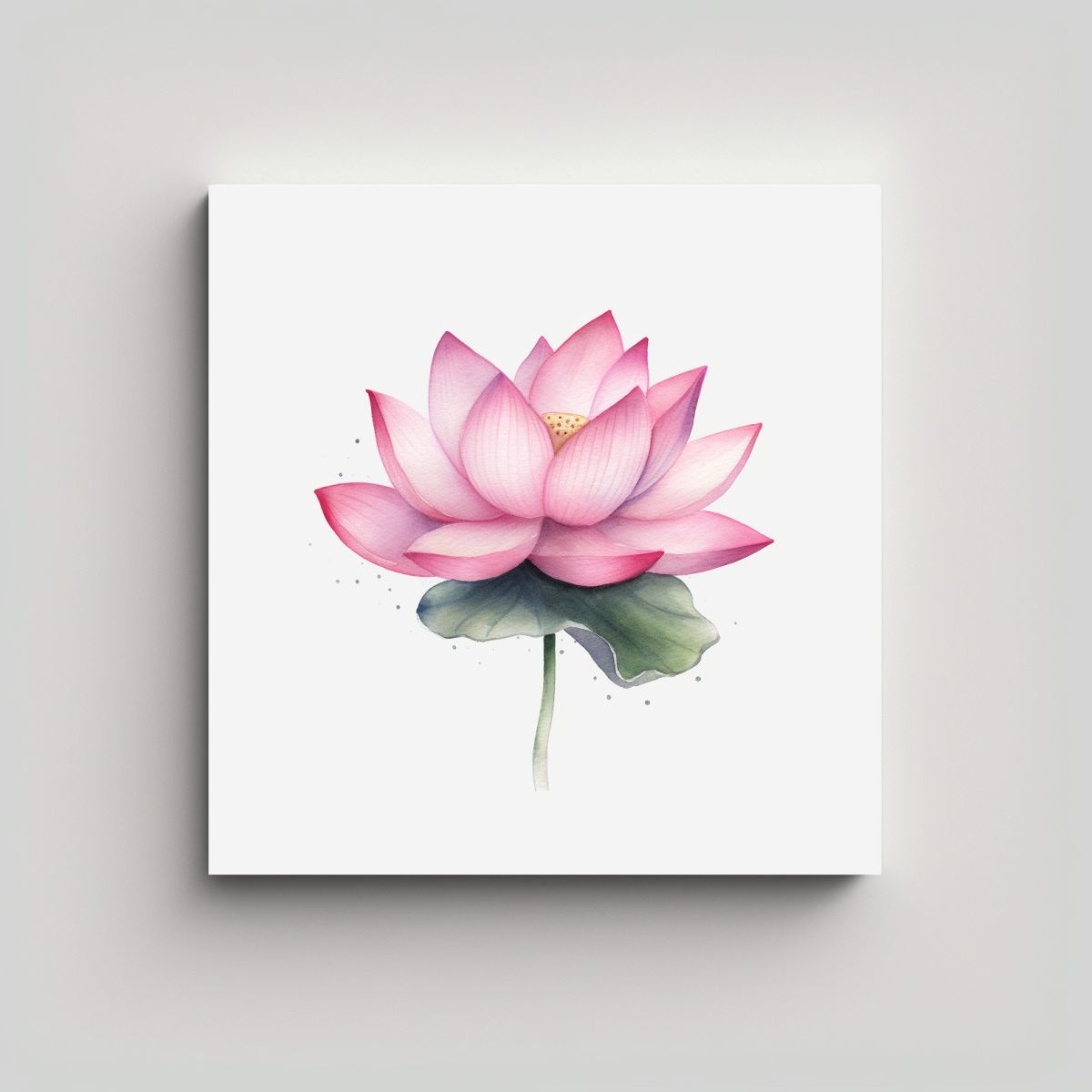 GENERICO - Fotografía Minimalista De Flor De Loto Estilo 60x60 Cm