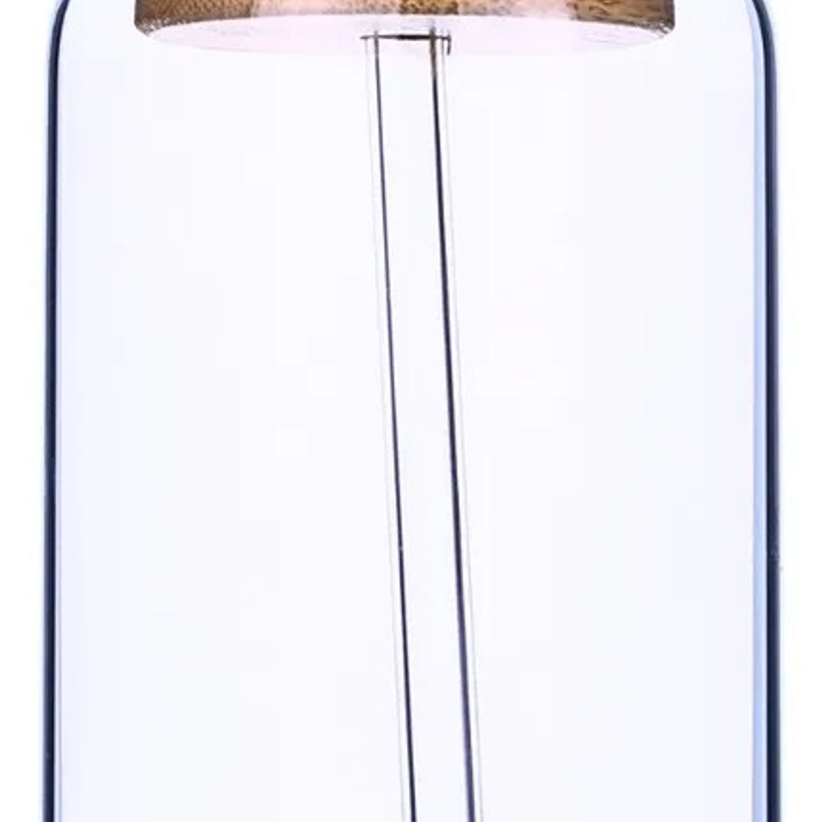 GENERICO - Vaso Lata De Vidrio Con Tapa De Bambú Y Bombilla 550ml