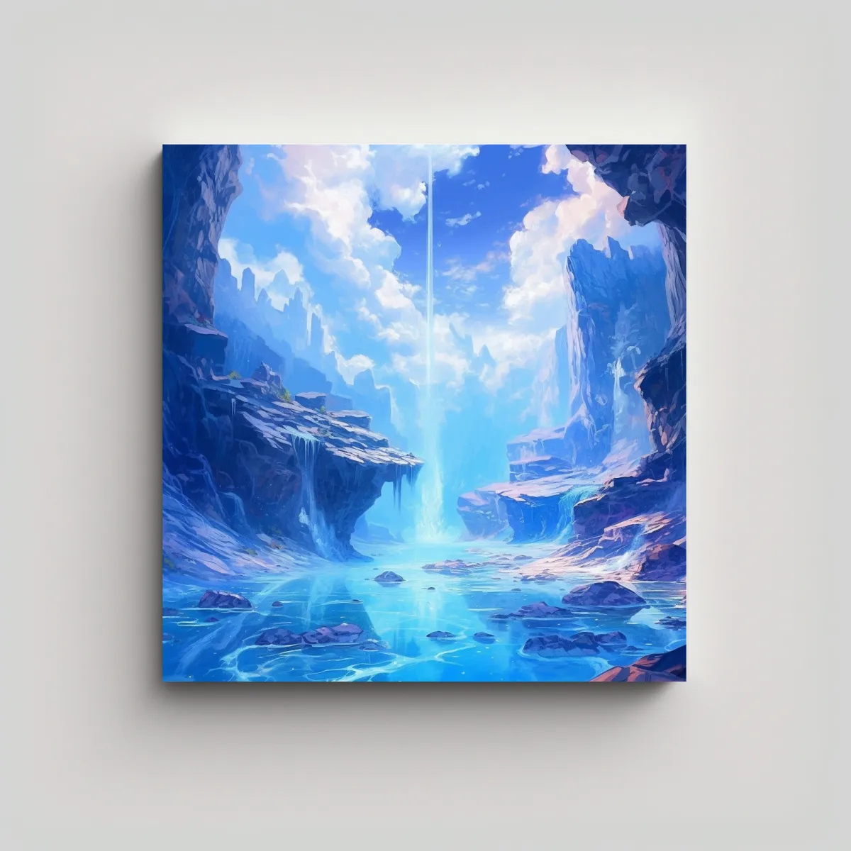 GENERICO - Lienzo Tela Alta Calidad Arte Urbano Luminoso 60x60 Cm