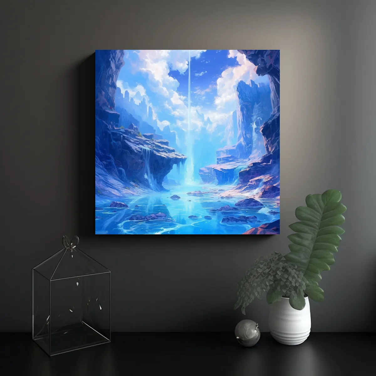 GENERICO - Lienzo Tela Alta Calidad Arte Urbano Luminoso 60x60 Cm