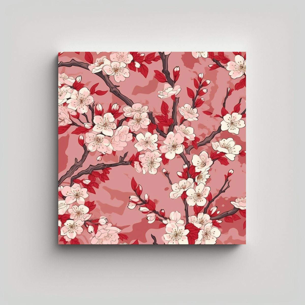 GENERICO - Arte De Pared Japonés Sakura Y Estilo Galería 60x60 Cm