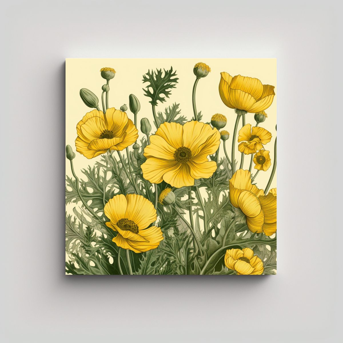 GENERICO - Cuadro Decorativo Obra Maestra Ilustración De 60x60 Cm