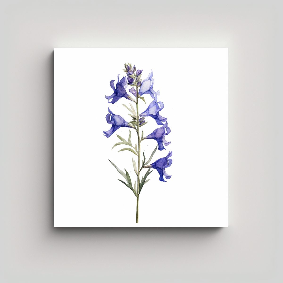 GENERICO - Arte Intenso Larkspur En Acuarela Simple Sobre 60x60 Cm