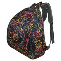 Mochila Maternal Pañalera 40x30cm Flores Negro