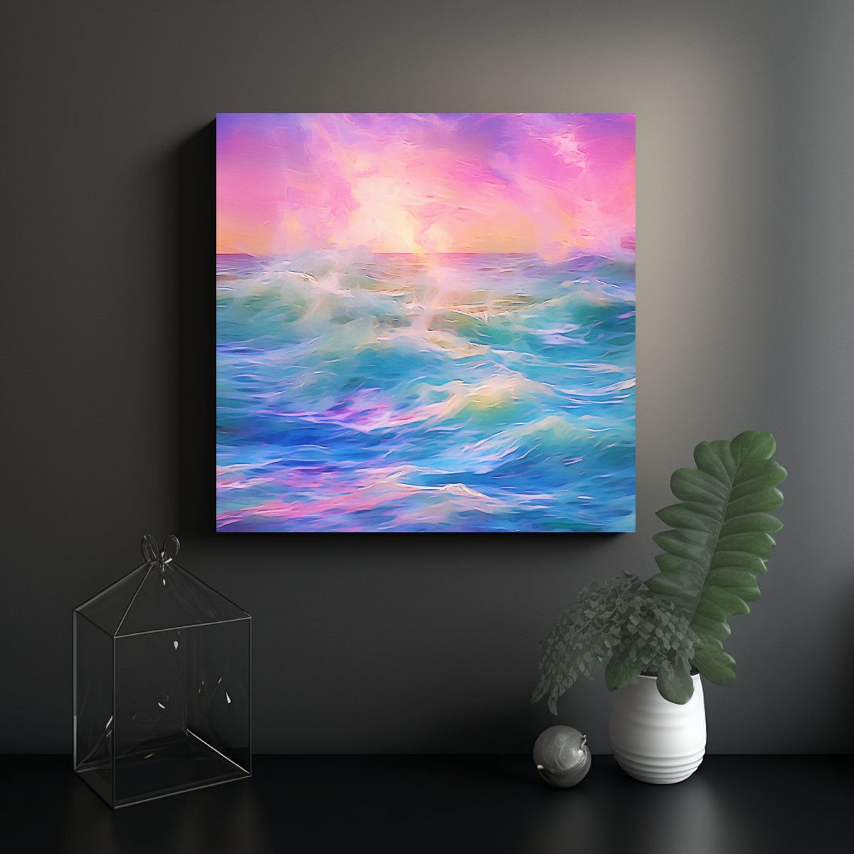 GENERICO - Pinturas Decorativas De Relieve Marino Brillante 60x60 Cm