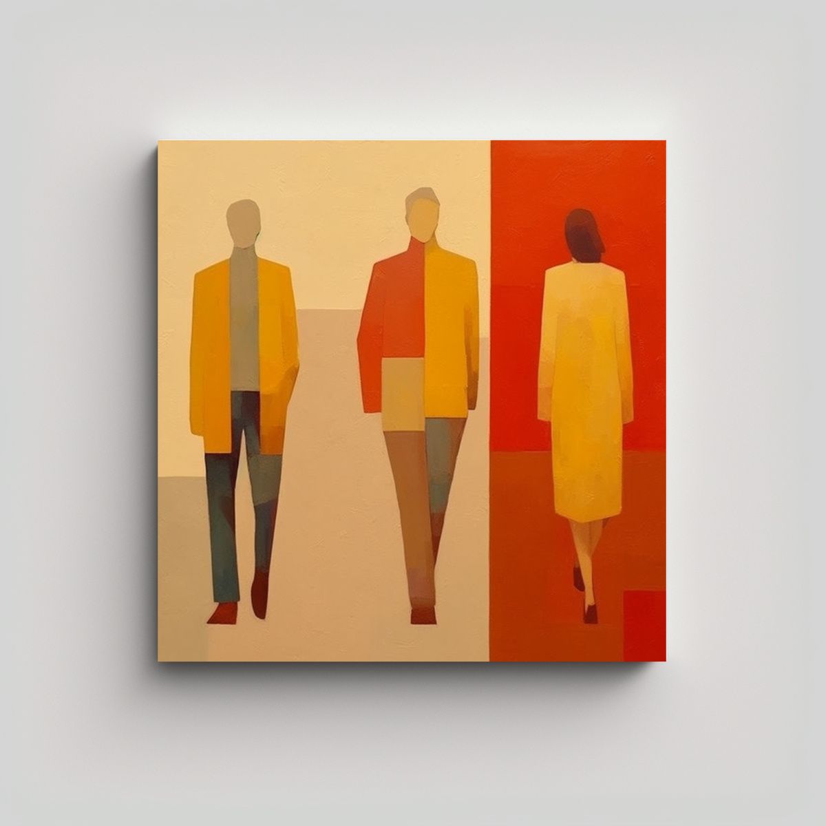 GENERICO - Cuadros Modernos Abstractos Cuerpos Y Formas 60x60 Cm