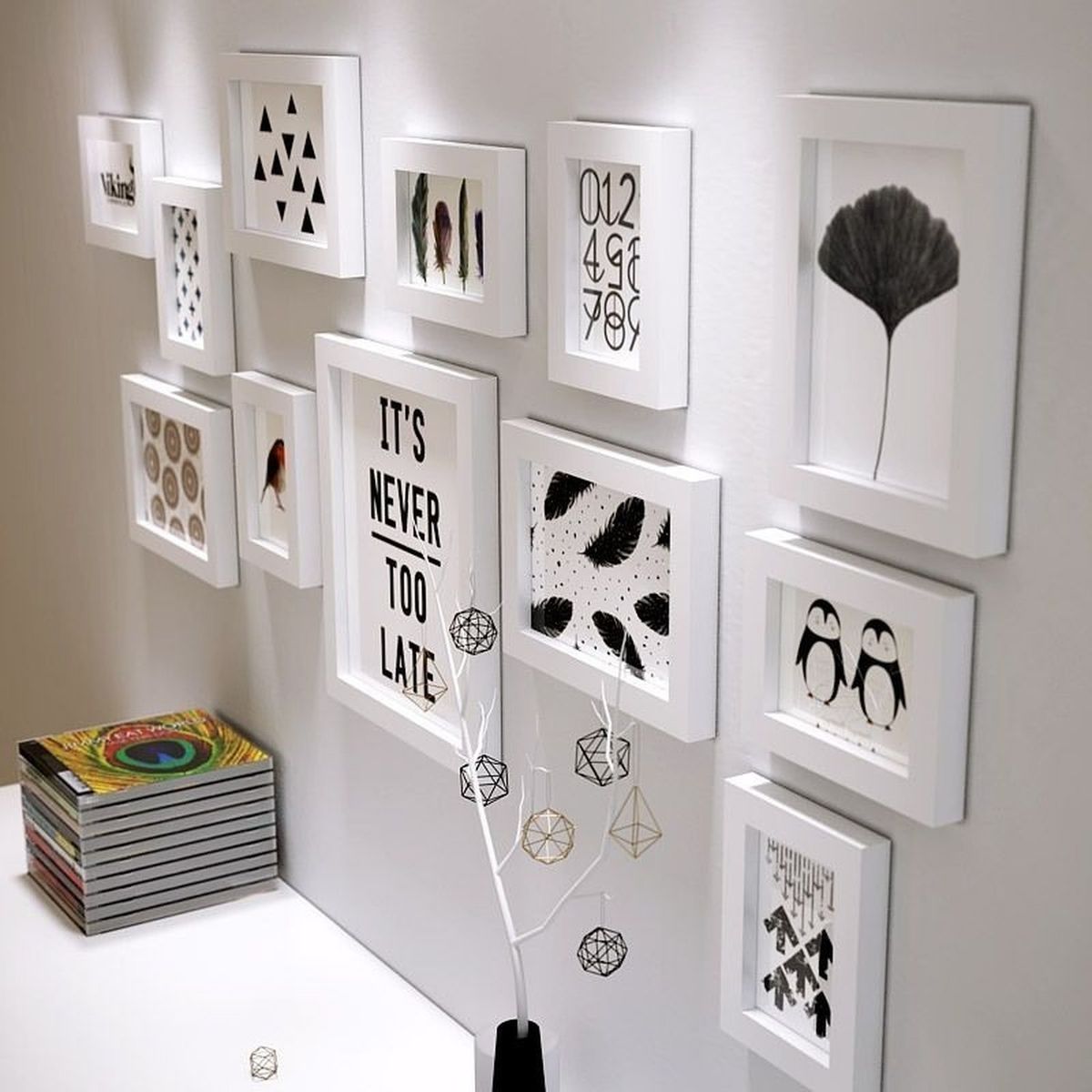 GENERICO - Marcos Foto Decorativos Pared 12 Piezas Estilo Moderno