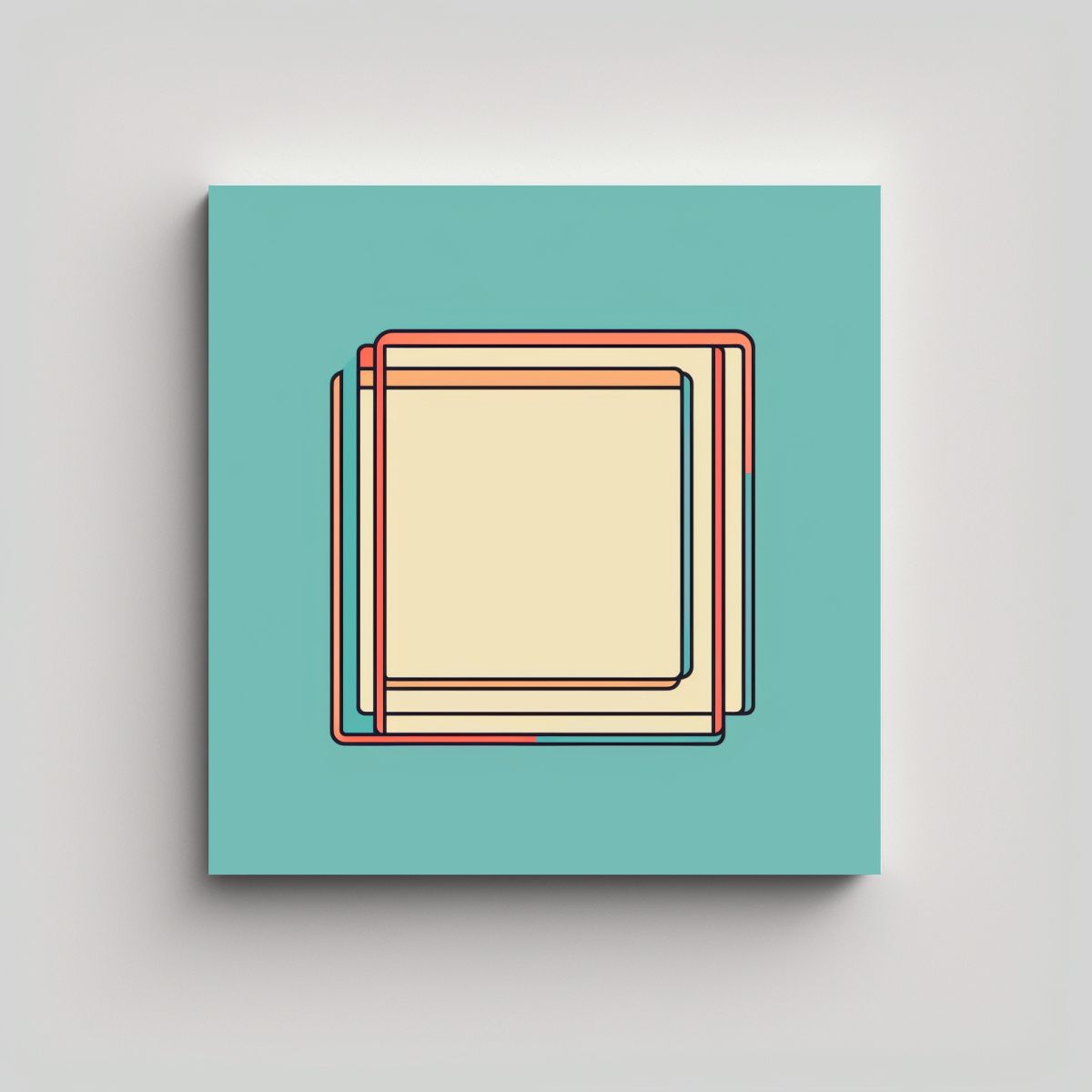 GENERICO - Cuadro Tela Bastidor Expresión Personalidad 60x60 Cm.