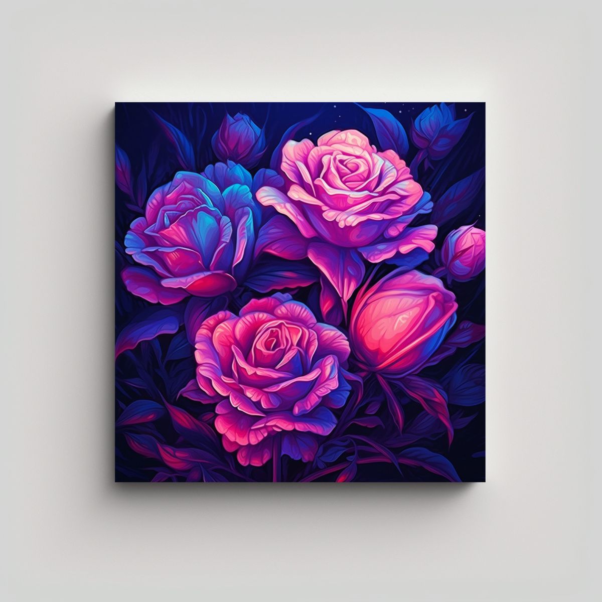 GENERICO - Diseño De Figuras Y Flores En 3D Detallada 60x60 Cm