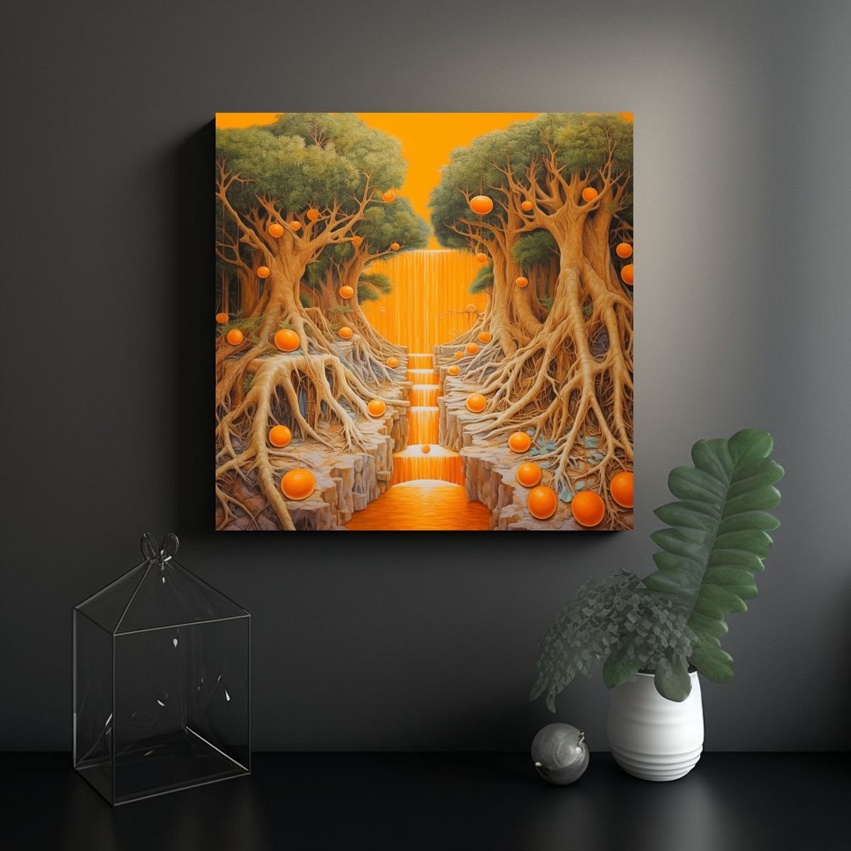 GENERICO - Pinturas Decorativas Elegantes Para Isla En Tonos 60x60 Cm