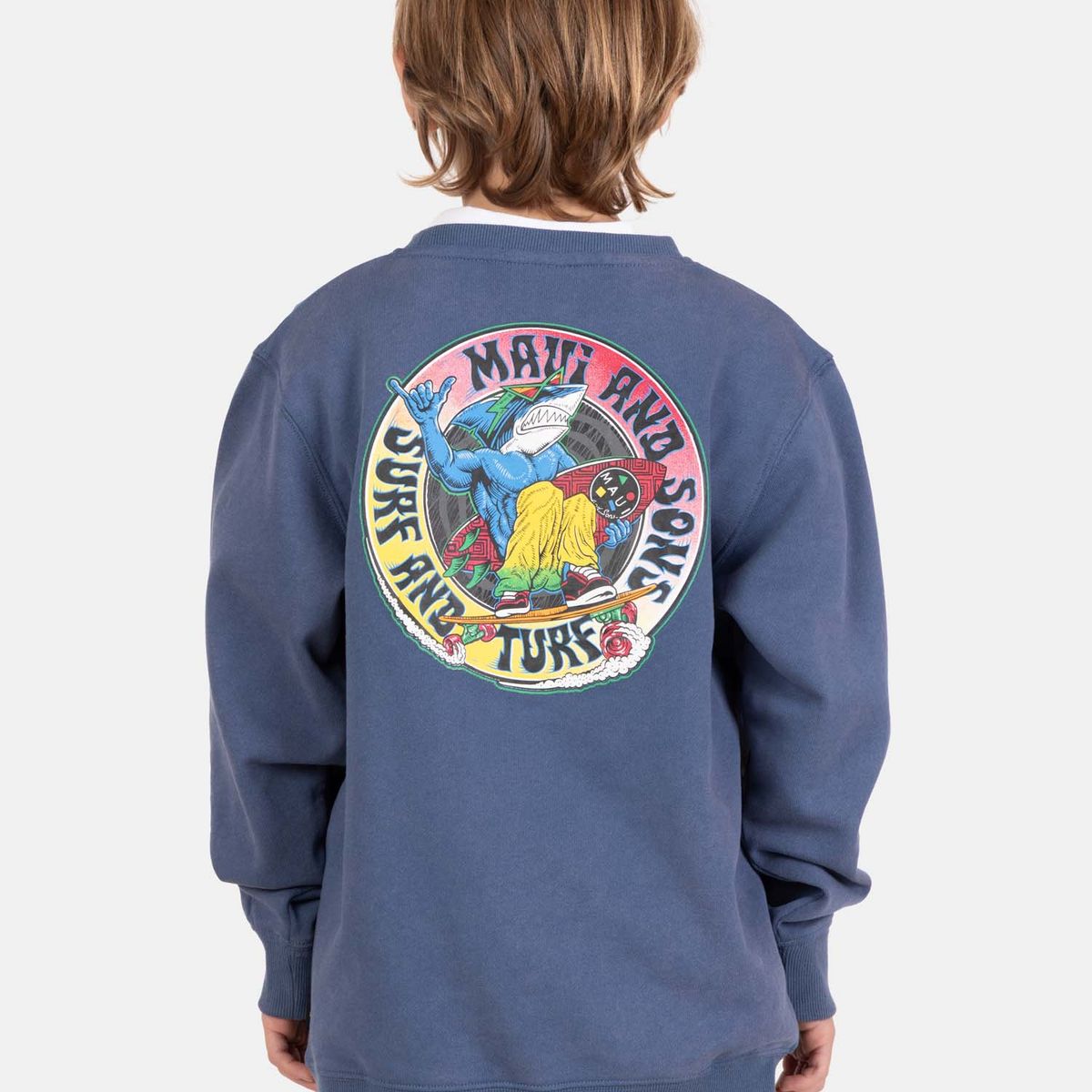 MAUI AND SONS - Poleron CR Zenda Azul Infantil Maui And Sons