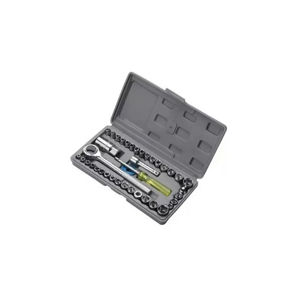 GENERICO - Juego De Dados 40 Piezas Ratchet 1/4 3/8 Métrico Extensión