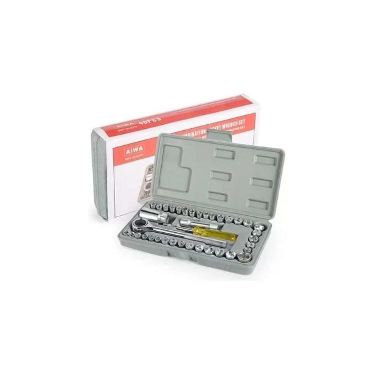 GENERICO - Juego De Dados 40 Piezas Ratchet 1/4 3/8 Métrico Extensión