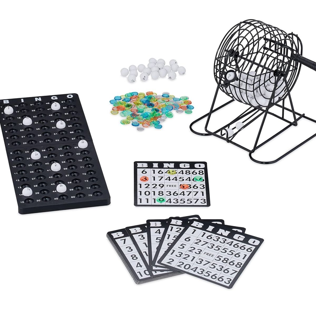 GENERICO - Set Juego De Bingo Fichas Tablas Pelotas Bingo Familiar