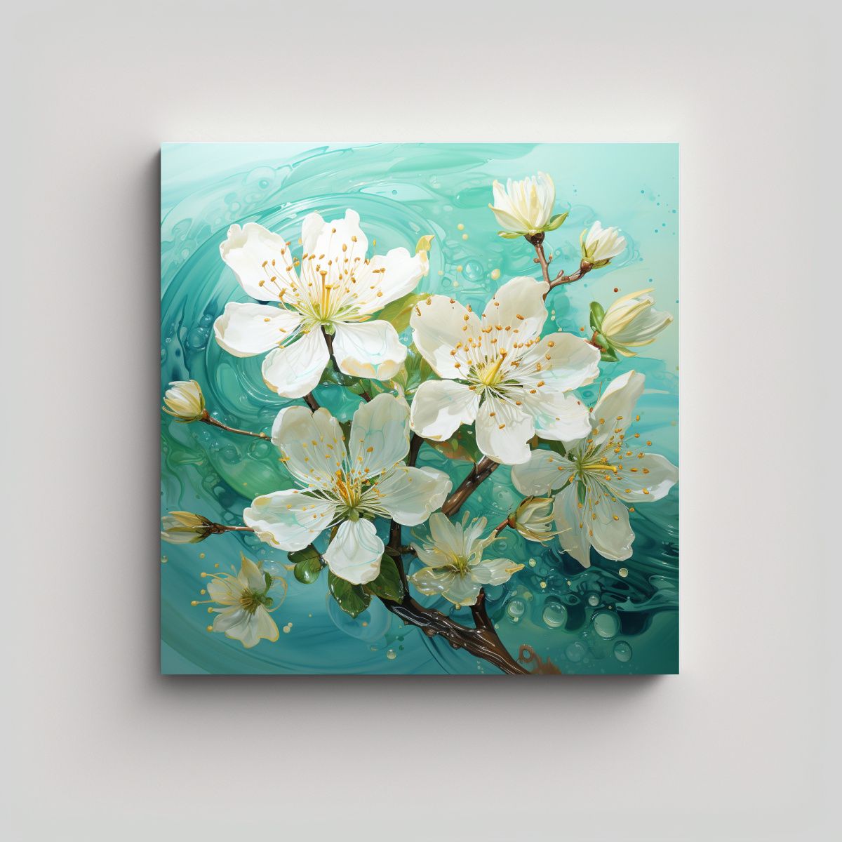 GENERICO - Lienzo Moderno Para Comedor Abstracto En Colores 60x60 Cm