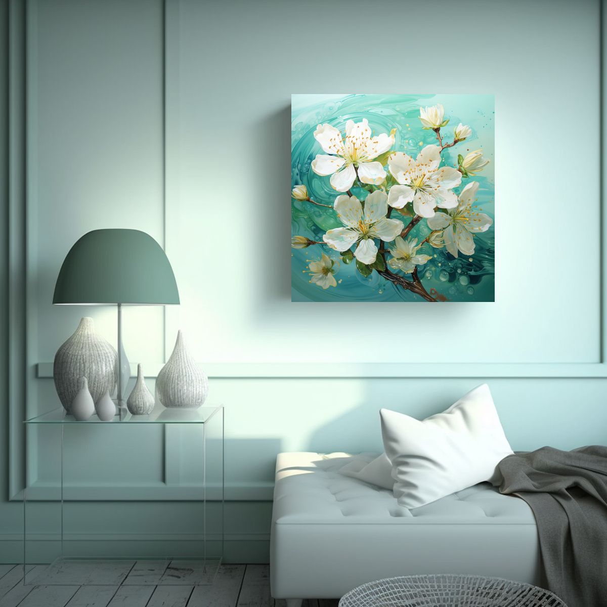 GENERICO - Lienzo Moderno Para Comedor Abstracto En Colores 60x60 Cm