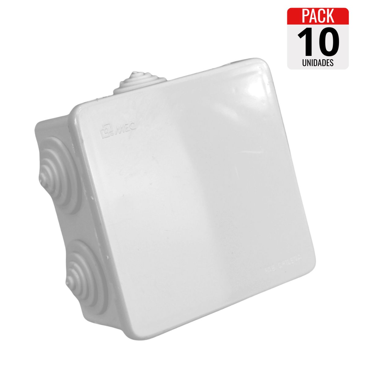 GENERICO - Pack x10 Cajas Estancas Cuadradas 80x80