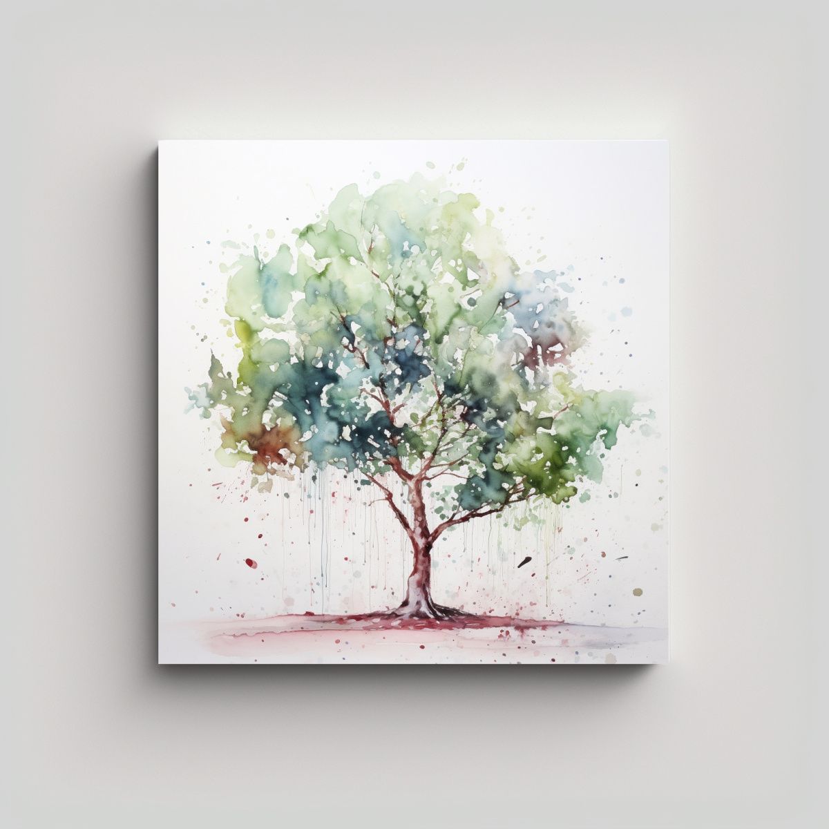 GENERICO - Tela En Bastidor Moderna Juvenil De Un Árbol De 60x60 Cm