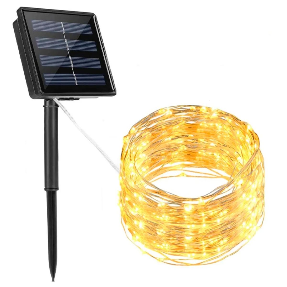 GENERICO - Guirnalda Luz Hada Solar 10 metros, 100 LEDS