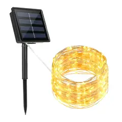 GENERICO - Guirnalda Luz Hada Solar 10 metros, 100 LEDS