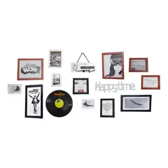 GENERICO - Set 12 Marcos Fotos Decorativos Pared Letreros Vinilo