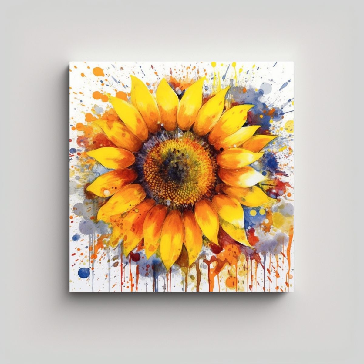 GENERICO - Dibujo único De Girasol Forma General 60x60 Cm.