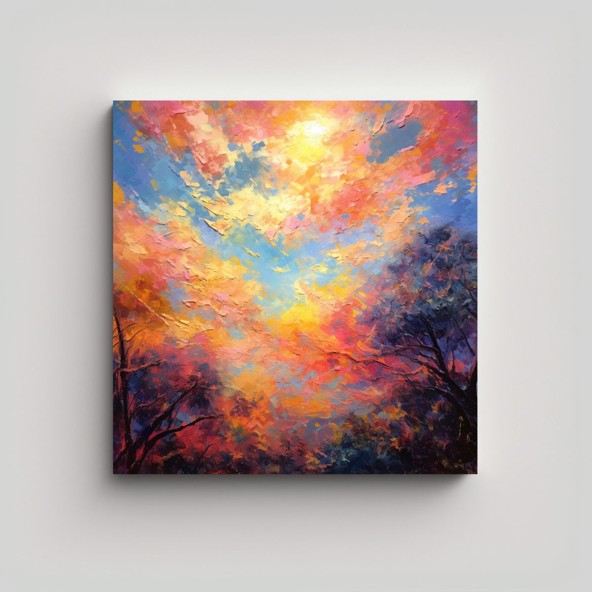 GENERICO - Cuadro Decorativo De Pared Con Cielo Rectangular 60x60 Cm.