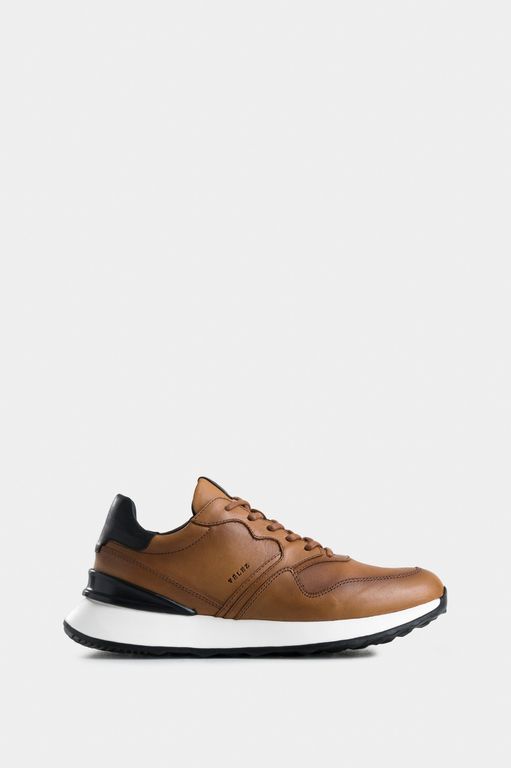 Vélez Zapatilla Tenis Cooper 3 Cuero Hombre Spoiler Brandy